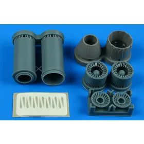   Aires F-14D Tomcat exhasut nozzles - varied for Tamiya - hajtómű-fúvócsövek, vegyes állásban