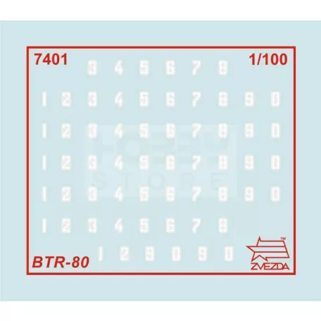 Zvezda BTR-80 Mini kits modern makett 1:100 (7401Z)
