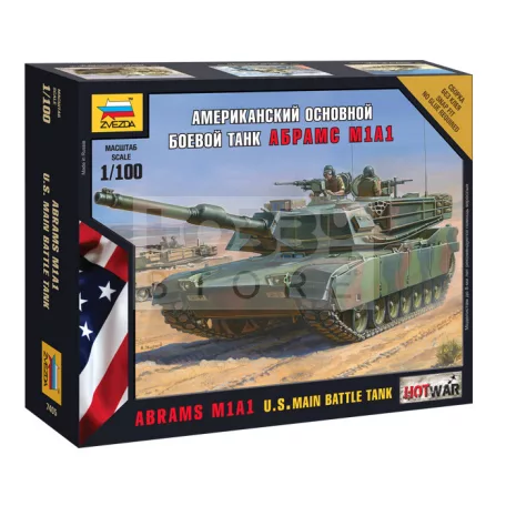 Zvezda Abrams M1 A1 Mini kits Modern makett 1:100 (7405Z)