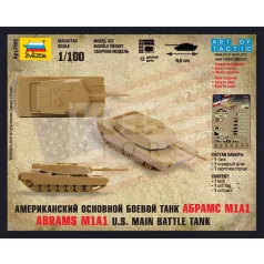 Zvezda Abrams M1 A1 Mini kits Modern makett 1:100 (7405Z)