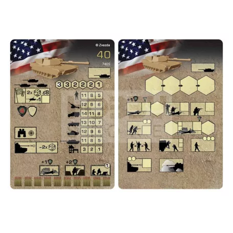 Zvezda Abrams M1 A1 Mini kits Modern makett 1:100 (7405Z)