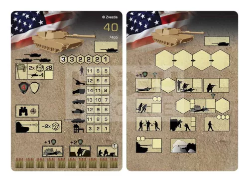 Zvezda Abrams M1 A1 Mini kits Modern makett 1:100 (7405Z)