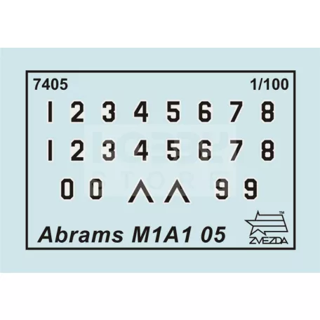Zvezda Abrams M1 A1 Mini kits Modern makett 1:100 (7405Z)