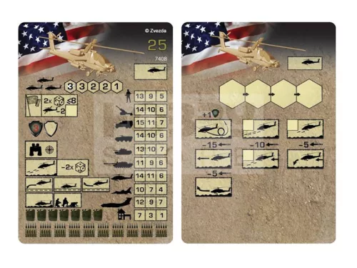 Zvezda Apache Helicopter makett 1:144 (7408Z)