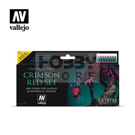 Vallejo Fantasy-Pro Crimson Red festékszett 74103V