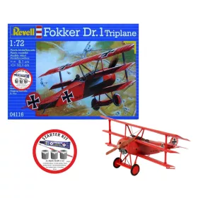   Revell Starter Kit Fokker Dr. 1 Triplane – 1:72 repülőgép makett