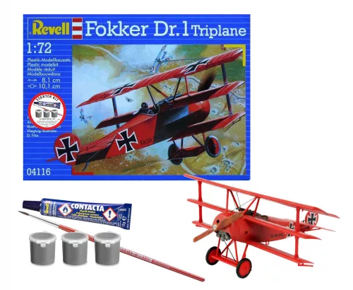 Revell Starter Kit Fokker Dr. 1 Triplane – 1:72 repülőgép makett