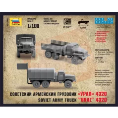   Zvezda Soviet Army Truck 'Ural' 4320 makett 1:100 (7417Z)