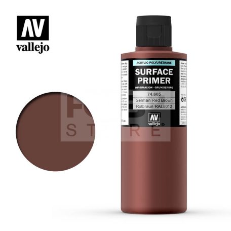 Vallejo Surface Primer Ger. Red Brown alapozófesték 200ml 74605V