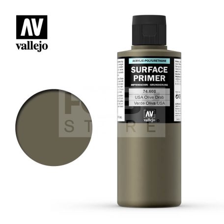 Vallejo Surface Primer U.S. Olive Drab alapozófesték 200ml 74608V