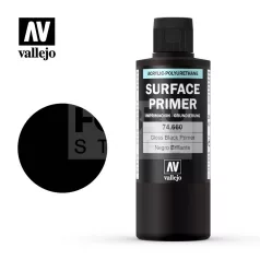   Vallejo Surface Primer Gloss Black Primer alapozófesték 200ml 74660V