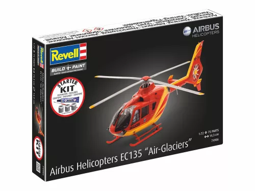 Revell Starter Kit EC135 AIR-GLACIERS – 1:72 helikopter makett