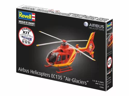 Revell Starter Kit EC135 AIR-GLACIERS – 1:72 helikopter makett