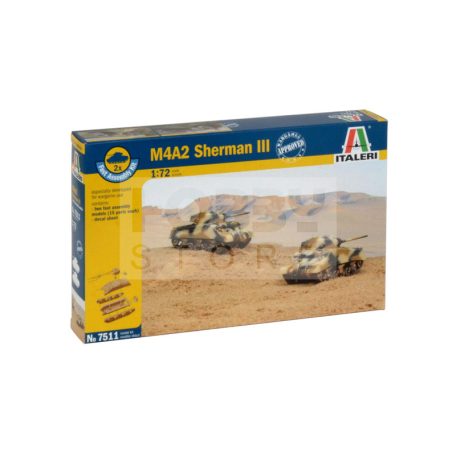 Italeri M4A2 SHERMAN III 1:72 harcjármű makett 7511IT