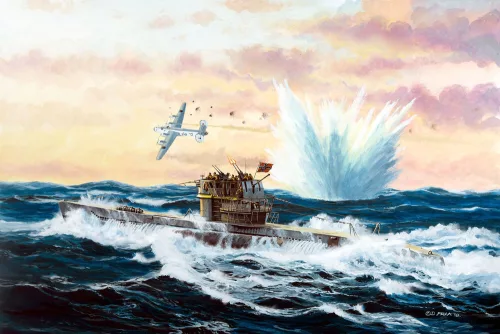 Revell Starter Kit German Submarine Type VII C/41 – 1:350 tengeralattjáró makett