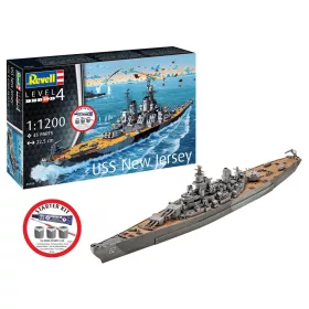   Revell Starter Kit USS New Jersey – 1:1200 hadihajó makett