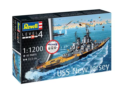 Revell Starter Kit USS New Jersey – 1:1200 hadihajó makett
