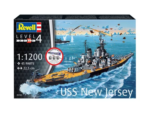 Revell Starter Kit USS New Jersey – 1:1200 hadihajó makett