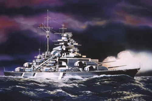 Revell Starter Kit Bismarck – 1:1200 hadihajó makett