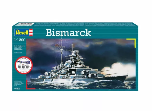 Revell Starter Kit Bismarck – 1:1200 hadihajó makett