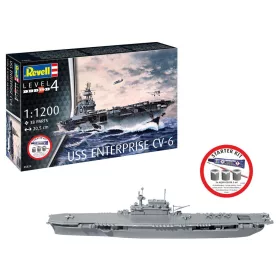   Revell Starter Kit USS Enterprise CV-6 – 1:1200 repülőgép-hordozó makett