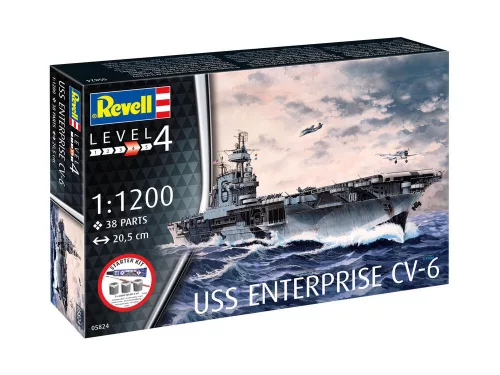 Revell Starter Kit USS Enterprise CV-6 – 1:1200 repülőgép-hordozó makett