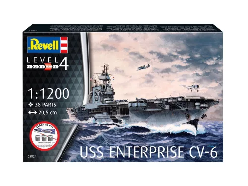 Revell Starter Kit USS Enterprise CV-6 – 1:1200 repülőgép-hordozó makett