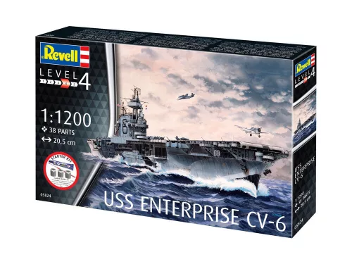 Revell Starter Kit USS Enterprise CV-6 – 1:1200 repülőgép-hordozó makett