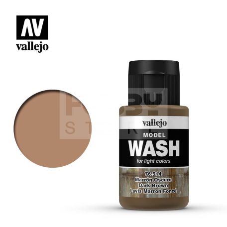 Vallejo Model Wash Dark Brown - akril bemosó folyadék 35 ml 76514V