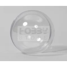 Átlátszó műanyag gömbdísz 8 cm 769