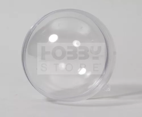 Átlátszó műanyag gömbdísz 8 cm 769