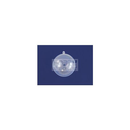 Átlátszó műanyag gömbdísz 8 cm 769