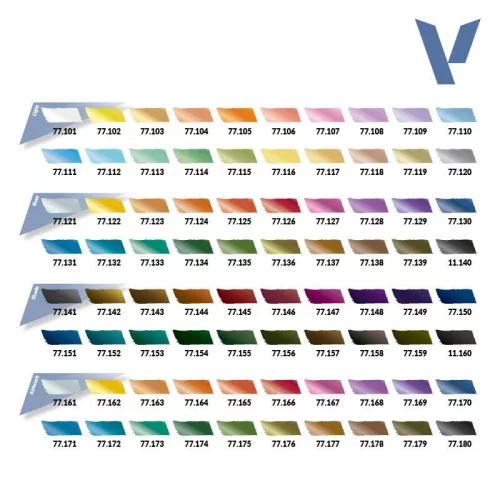 Vallejo True Metallic Metal Full Collection - festékszett 77250V
