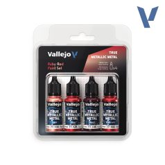   Vallejo True Metallic Metal -  Ruby Red Paint Set - festékszett 77254V