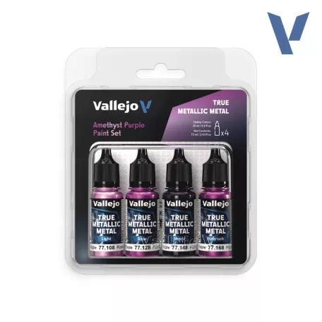 Vallejo True Metallic Metal -  Amethyst Purple Paint Set - festékszett 77255V