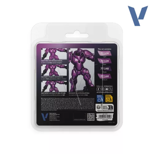Vallejo True Metallic Metal -  Amethyst Purple Paint Set - festékszett 77255V