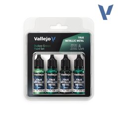   Vallejo True Metallic Metal -  Dusken Green Paint Set - festékszett 77257V