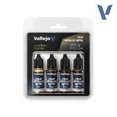   Vallejo True Metallic Metal -  Aged Metal Paint Set - festékszett 77258V