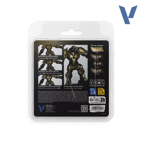Vallejo True Metallic Metal -  Aged Metal Paint Set - festékszett 77258V