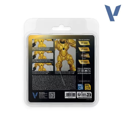 Vallejo True Metallic Metal -  Radiant Yellow Set - festékszett 77259V