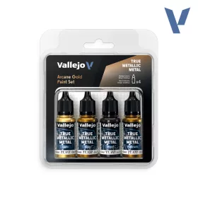   Vallejo True Metallic Metal - Arcane Gold Paint Set - festékszett 77268V