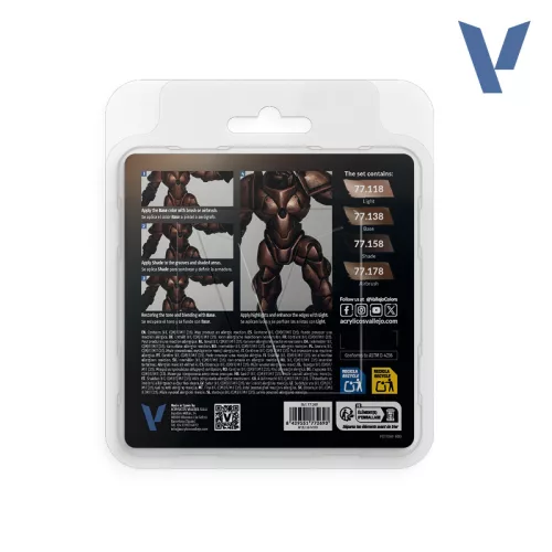Vallejo True Metallic Metal - Rusty Metal Paint Set - festékszett 77269V