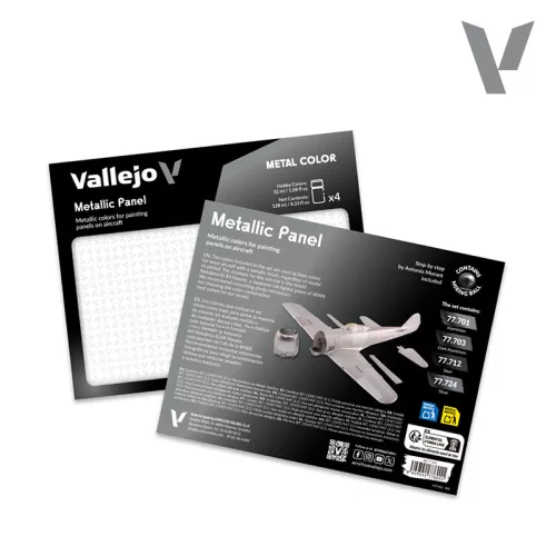 Vallejo Metal Color - Metallic Panel - festékszett 77601V