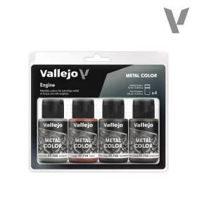 Vallejo Metal Color - Engine - festékszett 77604V