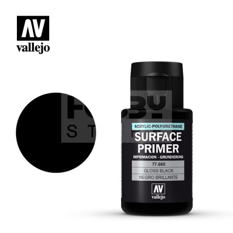 Vallejo Metal Color Gloss Black Primer 32 ml - alapozófesték 77660V