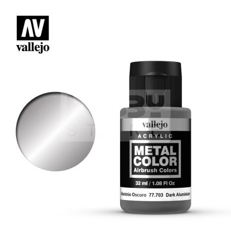 Vallejo Metal Color Dark Aluminium 32 ml - akrilfesték 77703V