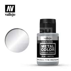   Vallejo Metal Color White Aluminium 32 ml - akrilfesték 77706V