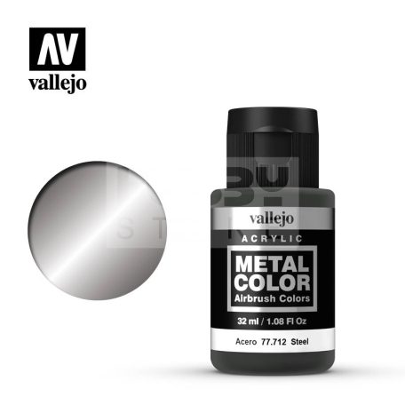 Vallejo Metal Color Steel 32 ml - akrilfesték 77712V