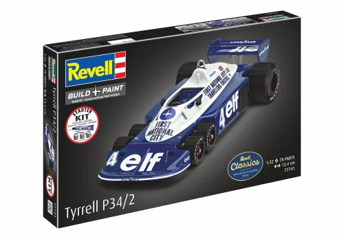 Revell Starter Kit Tyrrell P34/2 6-Wheeler – 1:32 versenyautó makett