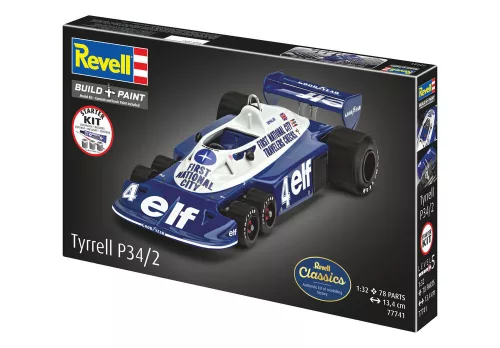 Revell Starter Kit Tyrrell P34/2 6-Wheeler – 1:32 versenyautó makett